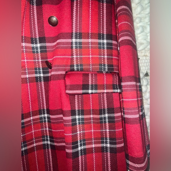 XL Red Plaid Maurice’s Blazer Jacket - Picture 3 of 4
